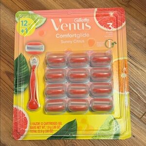 VENUS Comfortglide Sunny Citrus Razor Set - Red and Orange